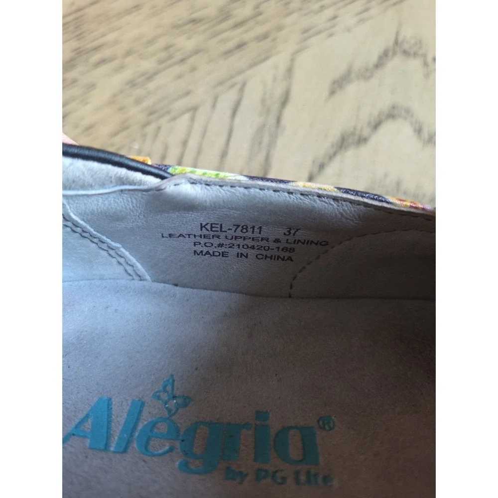 Alegria Clogs Nursing Shoes Size 37-6.5/7 Multicolor Babies Comfort Leather - Picture 15 of 16